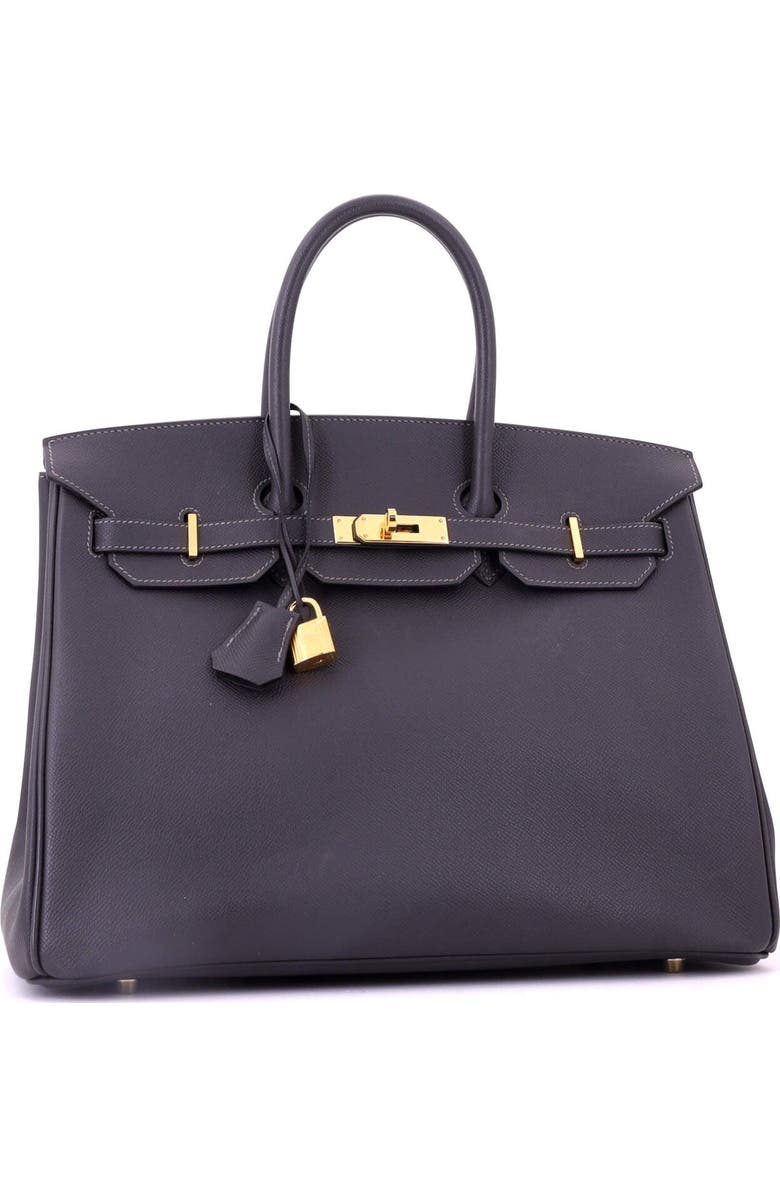 Pre-Owned Hermes Birkin Handbag Grey Epsom with Gold Hardware 35, Alternate, color, Graphite