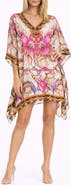 RANEES Floral Print Poncho