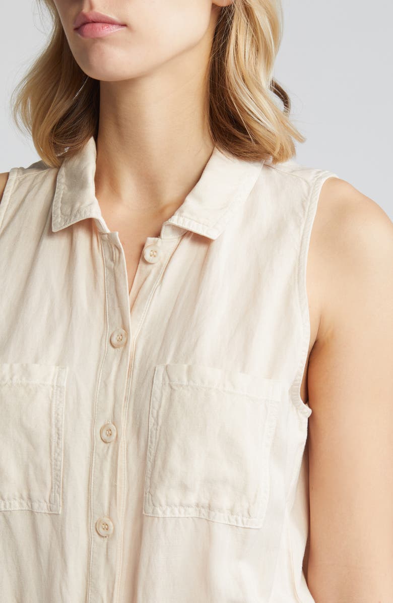 Bella Dahl Sunday Sleeveless Pocket Jumpsuit, Alternate, color, 