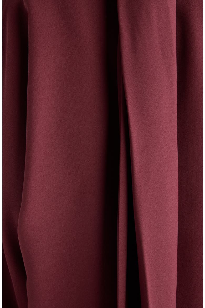 Stand Collar Balloon Sleeve Dress, Alternate, color, 6164 BURGUNDY