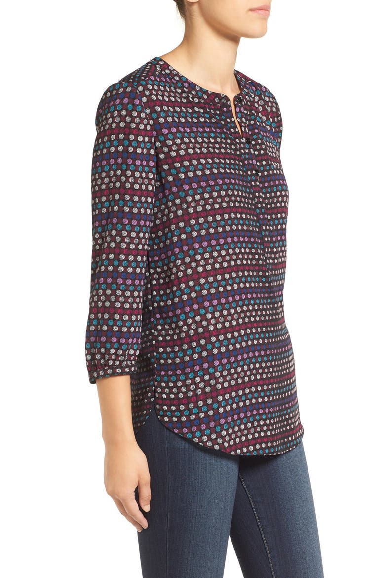 Henley Blouse, Alternate, color, FOX DOT RENAISSANCE PINK