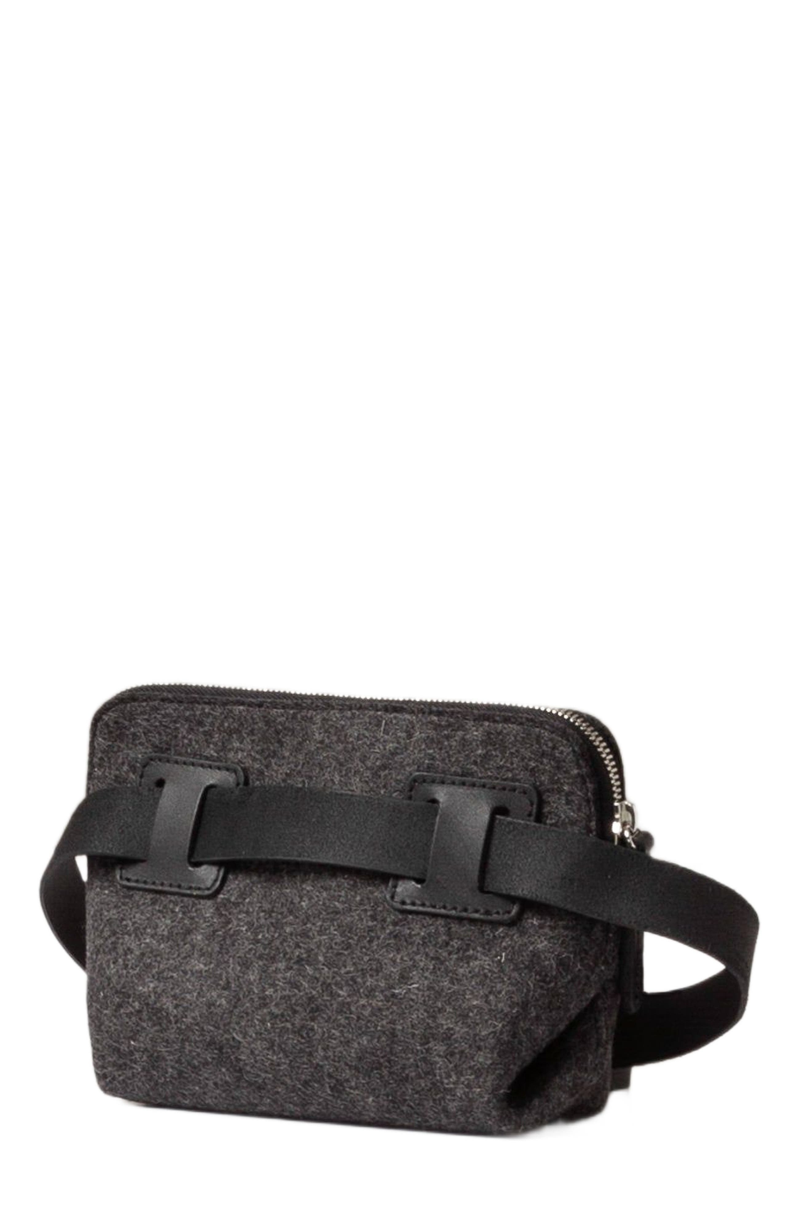 Graf Lantz Bedford Merino Wool Belt Bag, Alternate, color, Charcoal Black