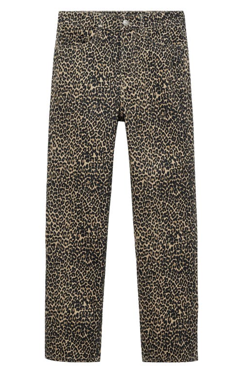 Mango Leopard Print Jeans