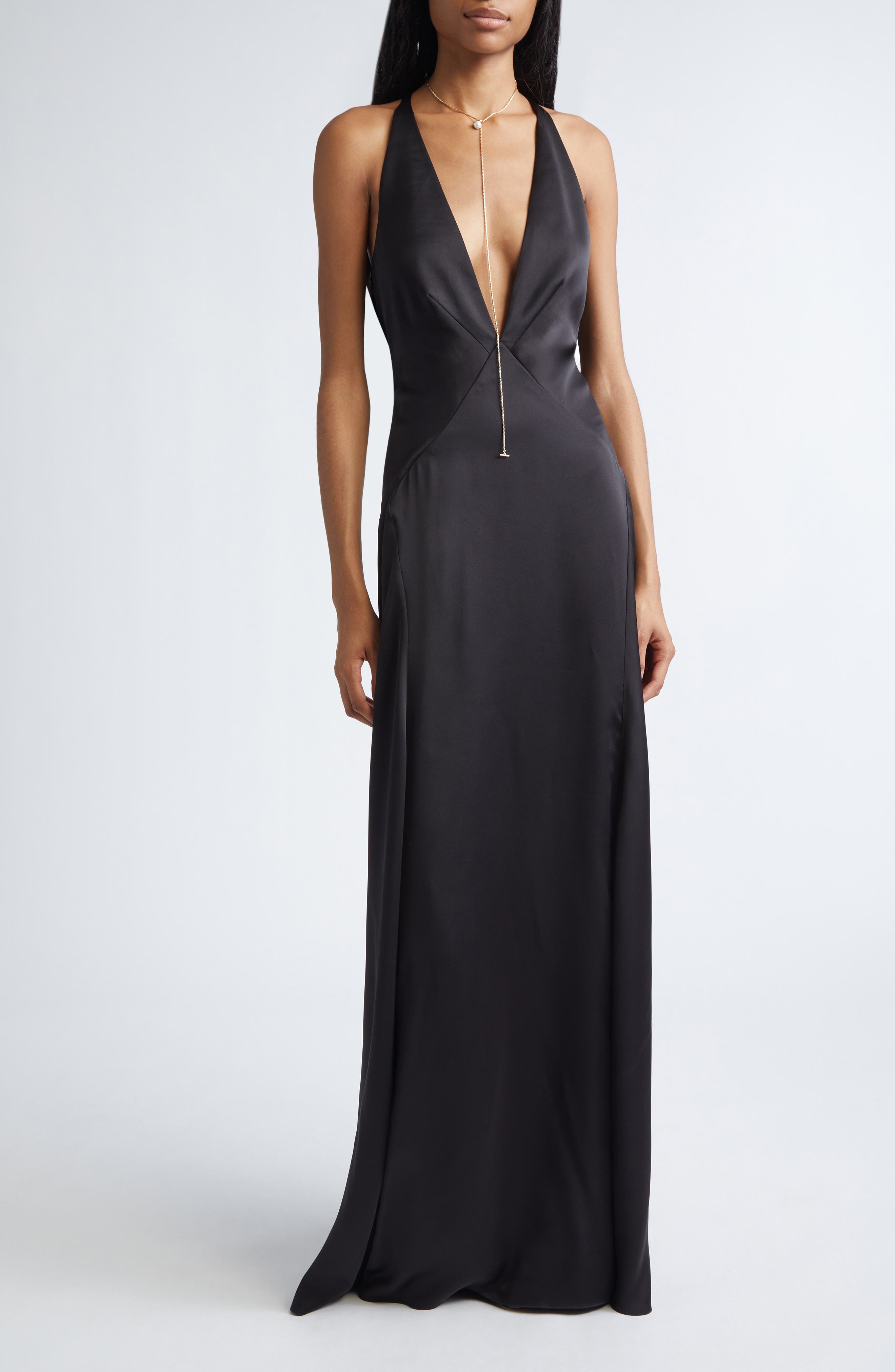 Belle Plunge Neck Gown