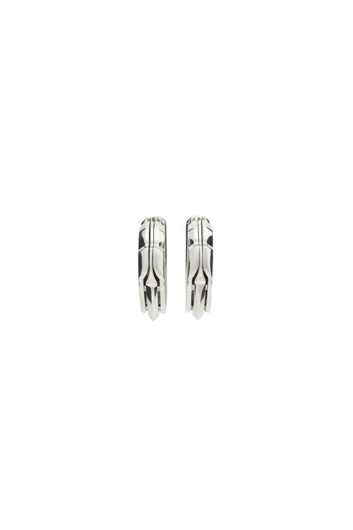 Burberry Shield Pattern Earrings In Silver