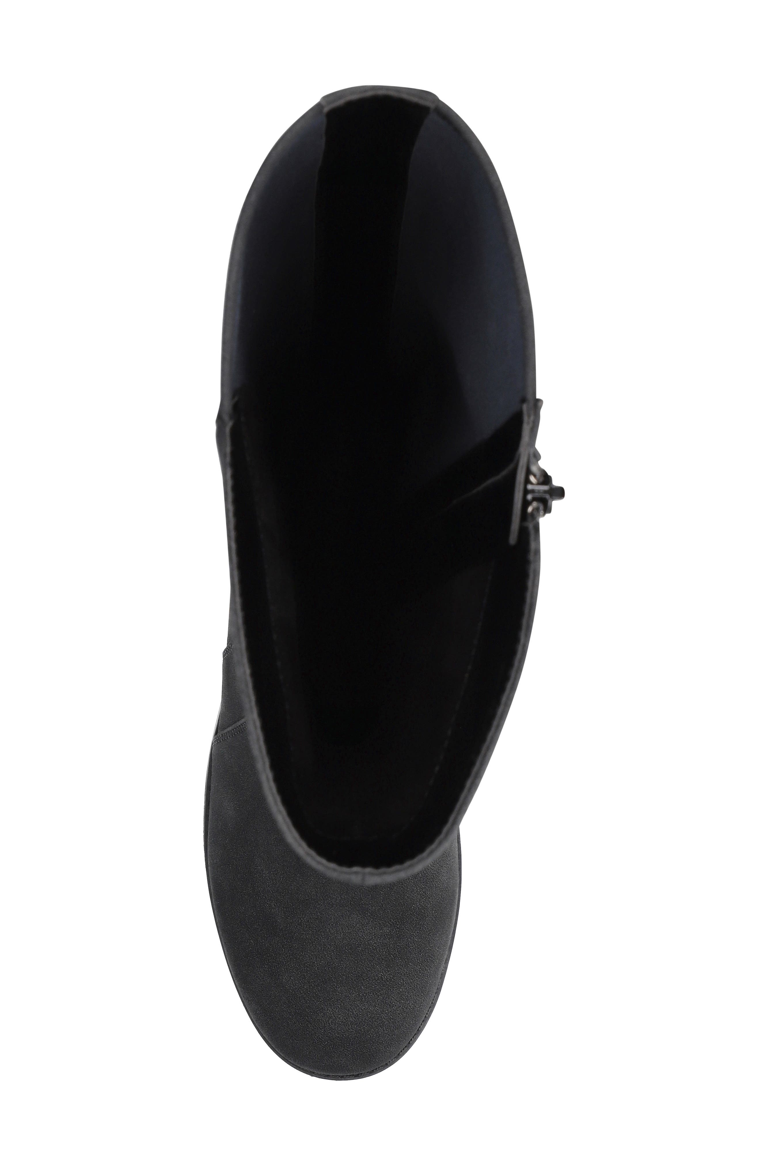 Hartley Faux Leather Knee High Boot, Alternate, color, BLACK LAME