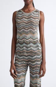 Missoni Sequin Metallic Jacquard Sleeveless Sweater