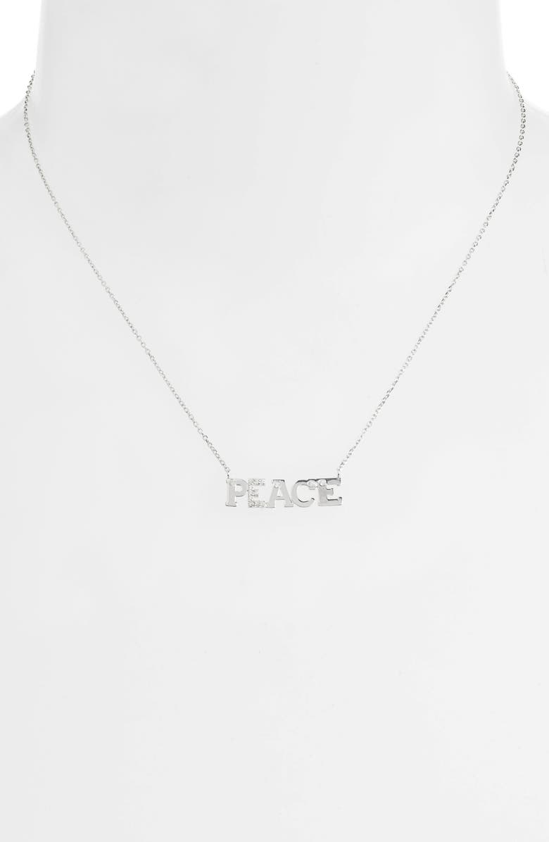 Anzie Love Letter Peace Pendant Necklace, Alternate, color,