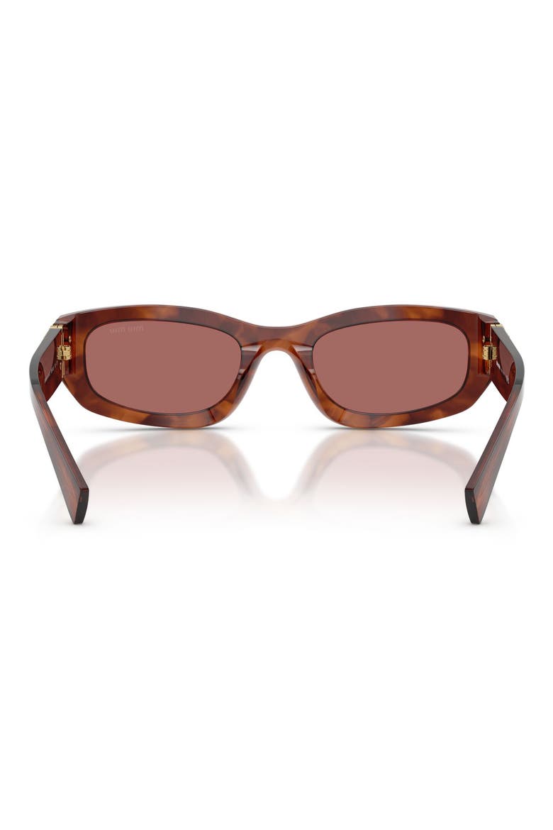 53mm Irregular Sunglasses, Alternate, color, STRIPED TOBACCO / DARK VIOLET