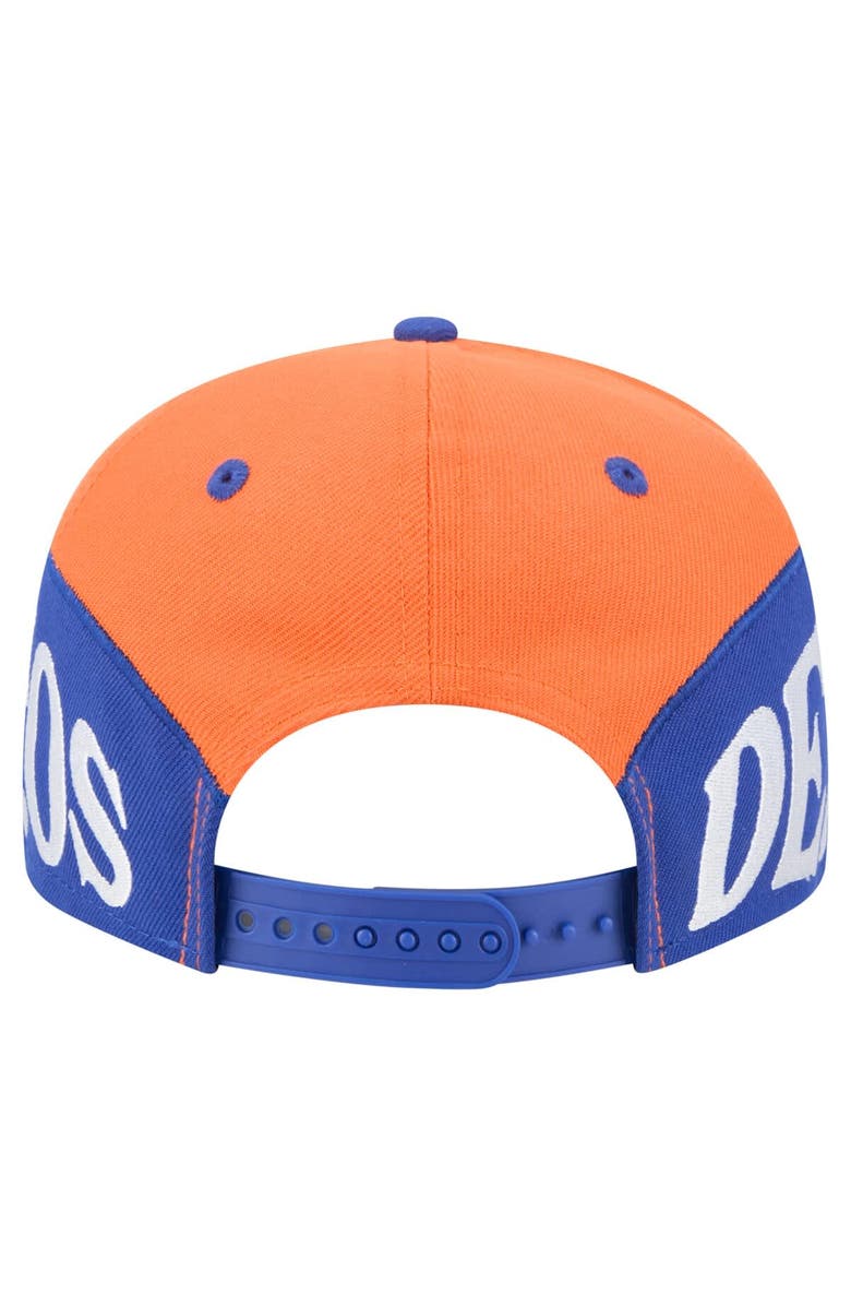 New Era Men's New Era  Orange/Royal Denver Broncos Split 9FIFTY Snapback Hat, Alternate, color, 