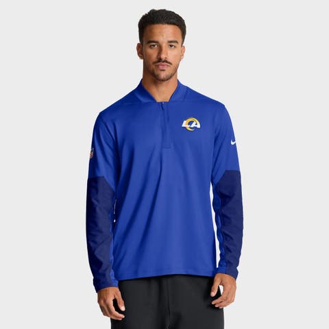 Men's Nike Royal Los Angeles Rams Sideline Dri-FIT Half-Zip Pullover