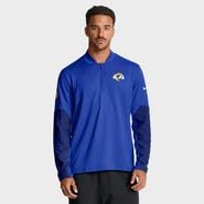 Nike Men's Nike Royal Los Angeles Rams Sideline Dri-FIT Half-Zip Pullover