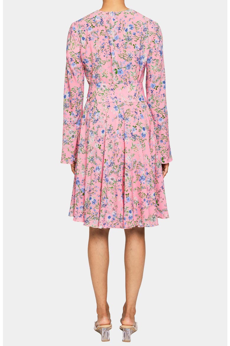 RONI Long Sleeve Fit and Flare Dress in Stretch Floral Print, Alternate, color, PEONY MULTI