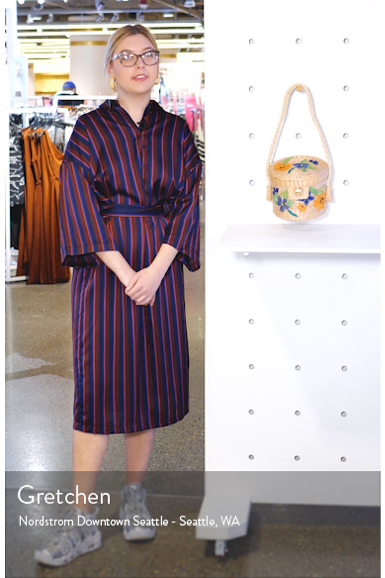 Fable Floral Straw Bucket Bag video
