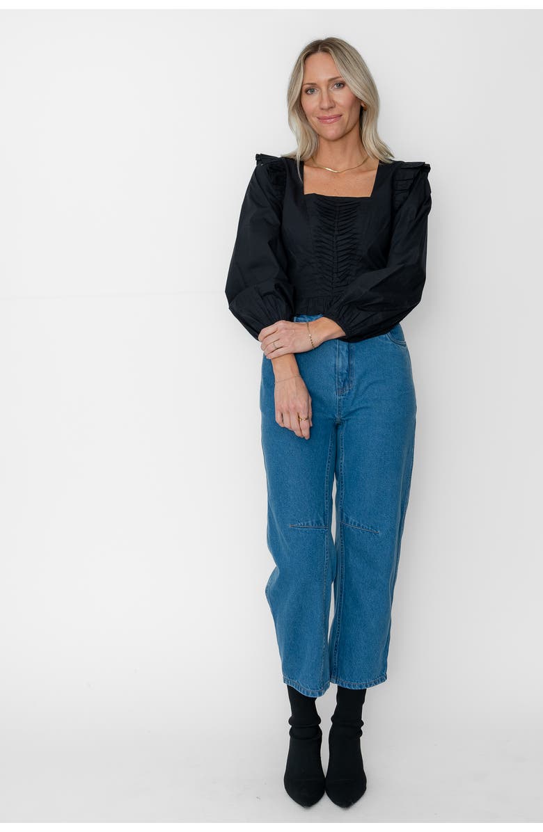 West Of Beatrice Top, Main, color, Black