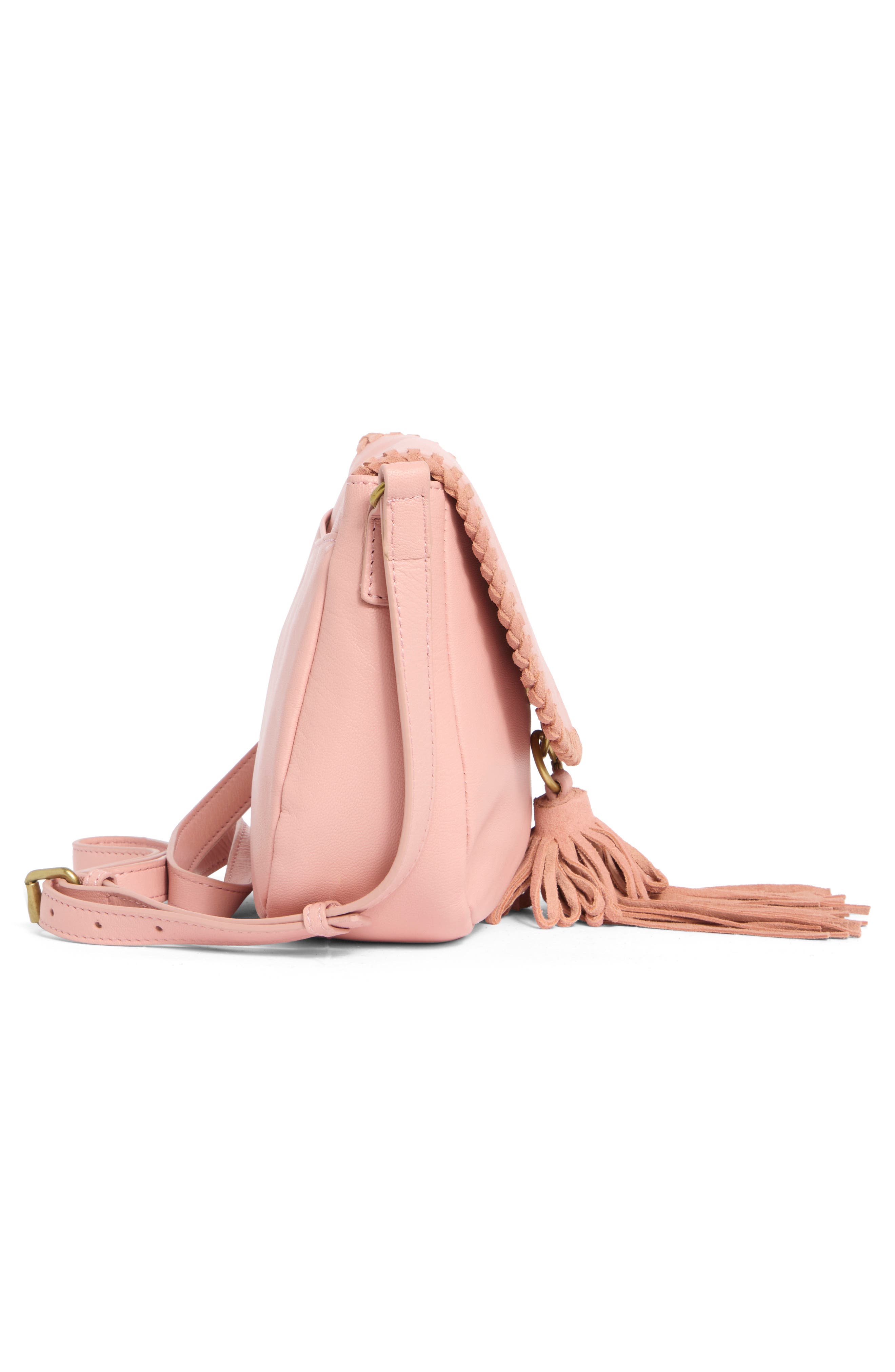 Vall Crossbody Bag, Alternate, color, ROSE TAN GOAT SUEDE