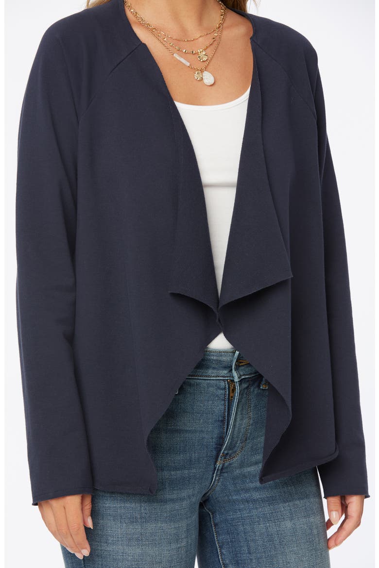 Draped Open Front Sweatshirt, Alternate, color, OXFORD NAVY