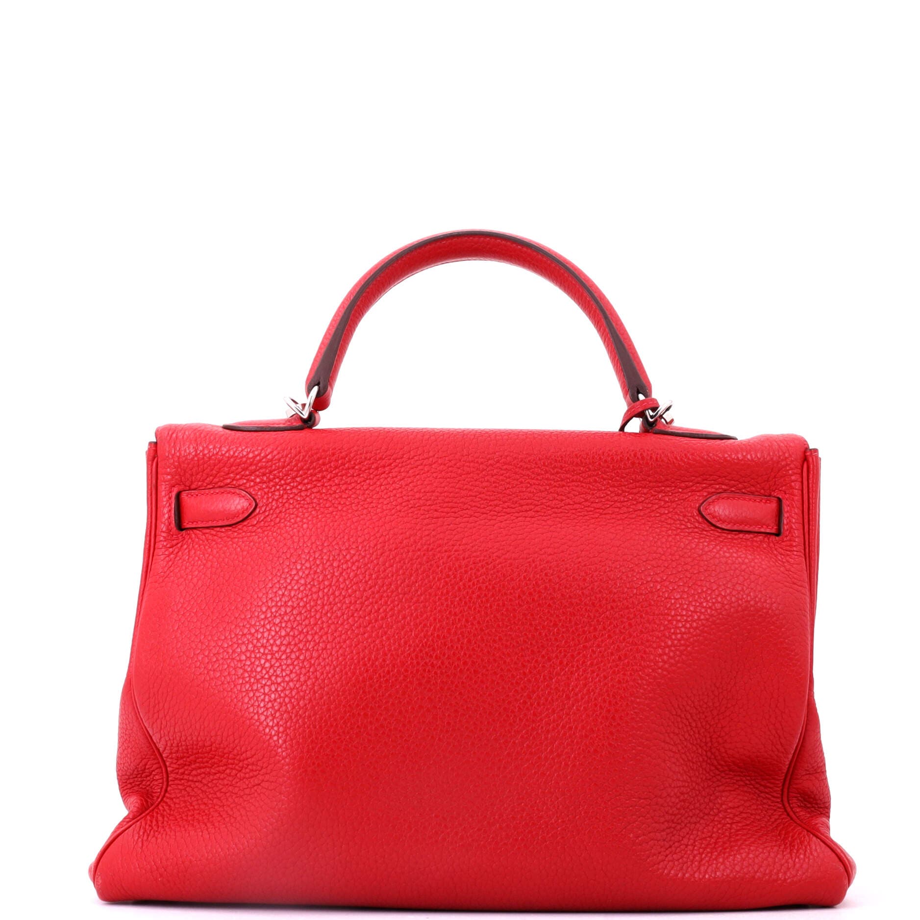 Pre-Owned Hermes Kelly Handbag Red Clemence with Palladium Hardware 35, Alternate, color, Rouge Casaque