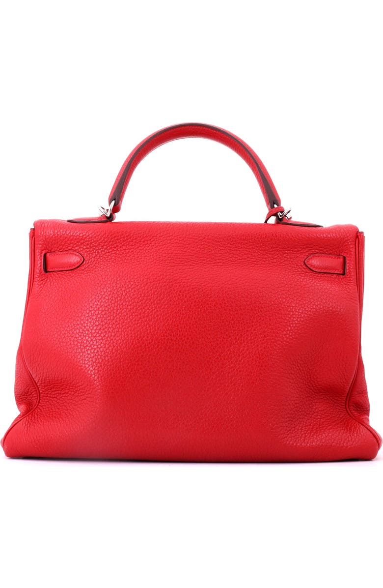 Pre-Owned Hermes Kelly Handbag Red Clemence with Palladium Hardware 35, Alternate, color, Rouge Casaque