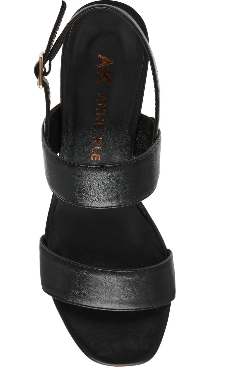 Anne Klein Macaron Block Heel Sandal, Alternate, color, Black