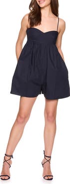Susana Monaco Sleeveless Cotton Poplin Romper