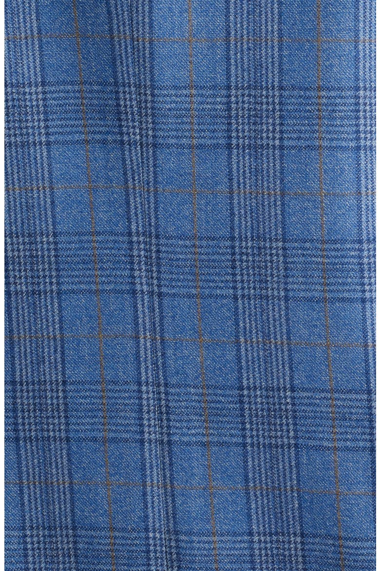 Midland Contemporary Fit Blue Plaid Wool Sport Coar, Alternate, color, BLUE