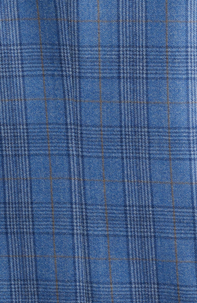 Jack Victor Midland Contemporary Fit Blue Plaid Wool Sport Coar, Alternate, color, Blue