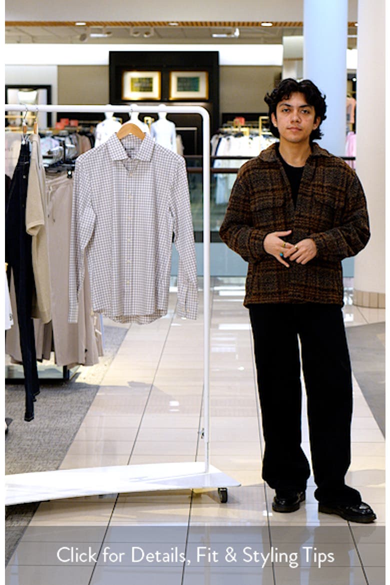 State of Mind Slim Fit Check Performance Button-Up Shirt video