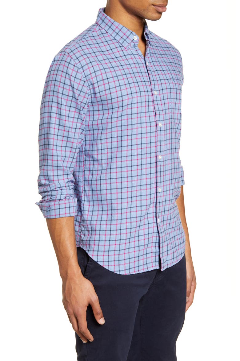 Slim Fit Plaid Flannel Button-Up Shirt, Alternate, color, WHISTLER CHECK - BLUE EYES