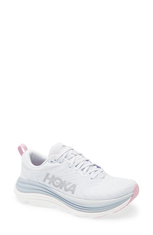 Hoka Gaviota 5 Running Shoe In Sea Ice/pink Twilight