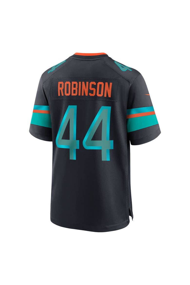 Men's Nike Chop Robinson Pitch Blue Miami Dolphins 2025 Rivalries Collection Game Jersey, Alternate, color, Navy