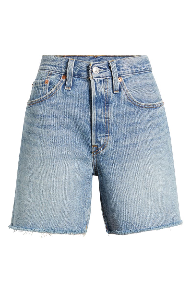 Levi's<sup>®</sup> 501<sup>®</sup> Mid Thigh Denim Cutoff Shorts, Alternate, color, Fun Flare Lightweight