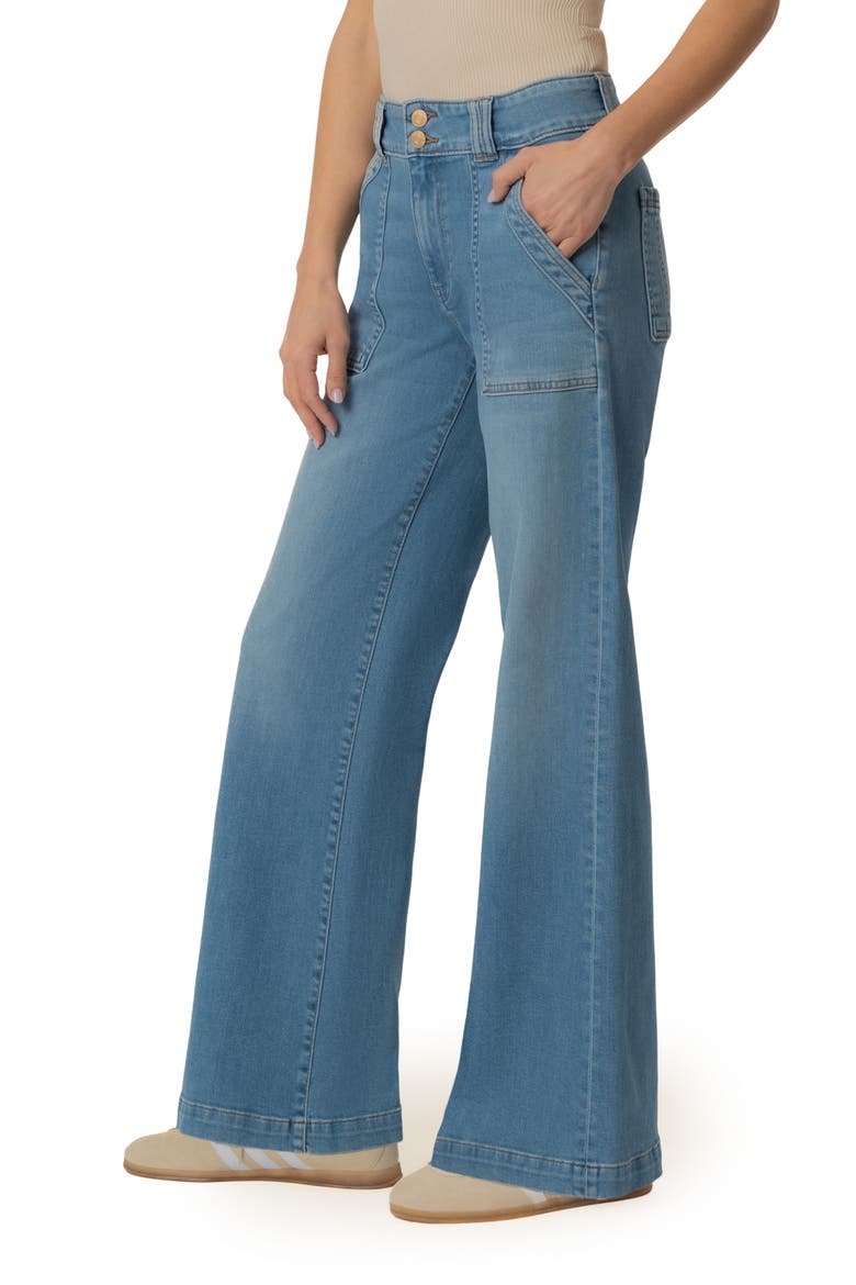 Jodi High Waist Wide Leg Utility Jeans, Alternate, color, DRAFT W/ MEDIUM