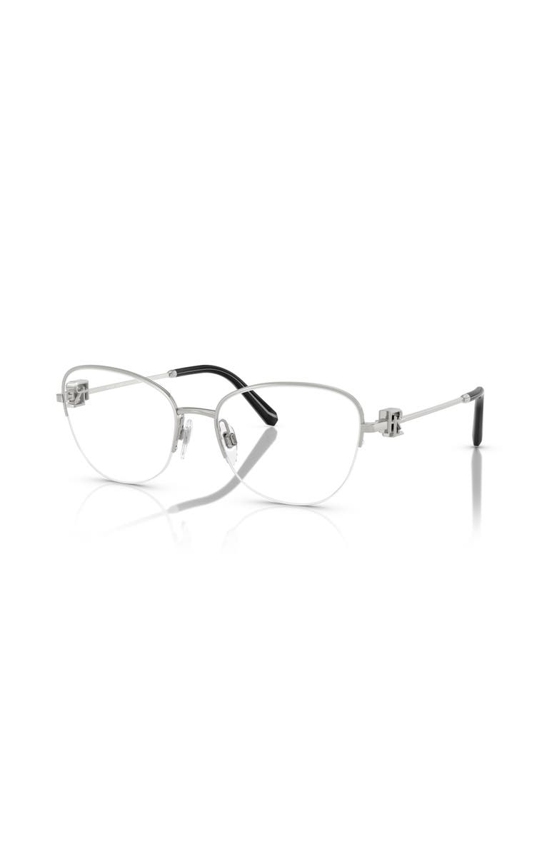 Ralph Lauren 54mm Butterfly optical glasses, Main, color, Silver