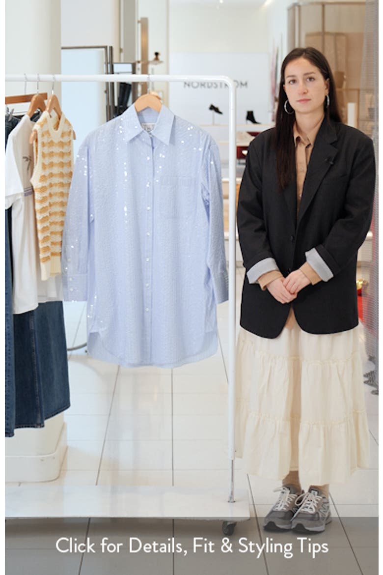 Big Joe Oversize Sequin Cotton Shirtdress video