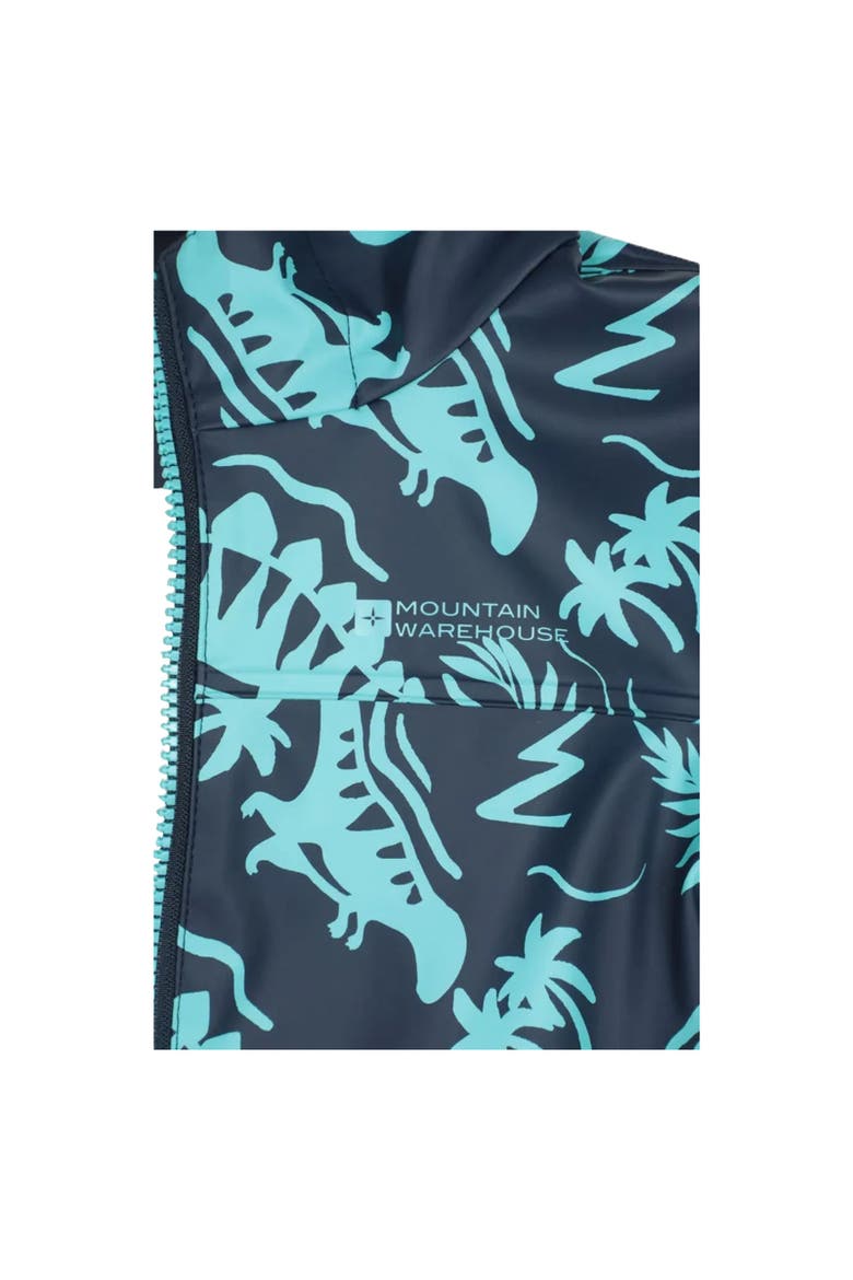 Childrens/Kids Dinosaur Waterproof Jacket And Trousers Set, Alternate, color, Dark Blue