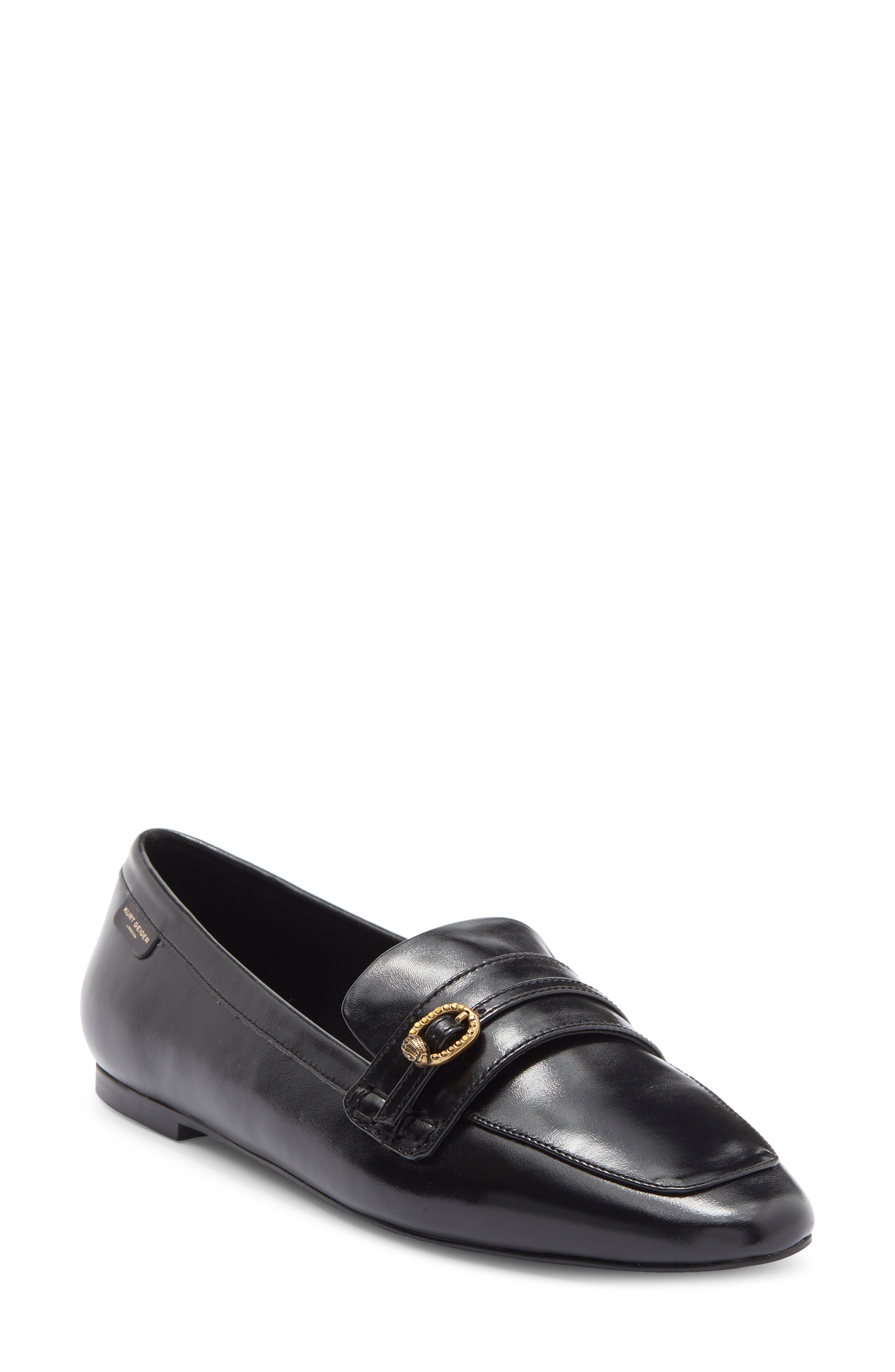 Kurt Geiger London Mayfair Slim Apron Toe Loafer, Main, color, Black