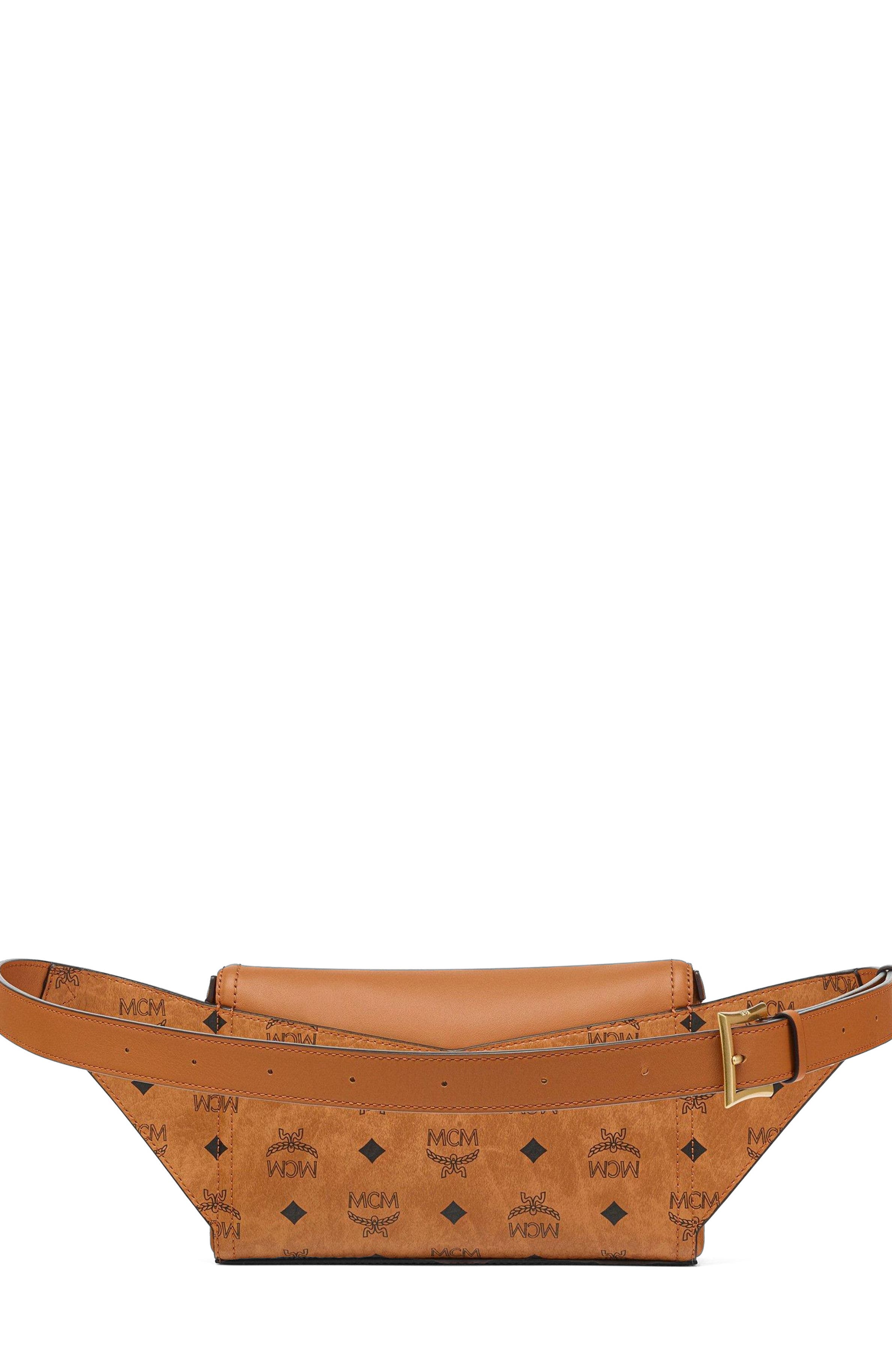 MCM Diamond 3D Belt Bag in Visetos Leather Mix, Alternate, color, 