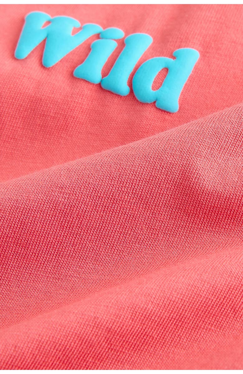 NEXT Kids' Wild Graphic T-Shirt, Alternate, color, Coral Pink Wild Slogan