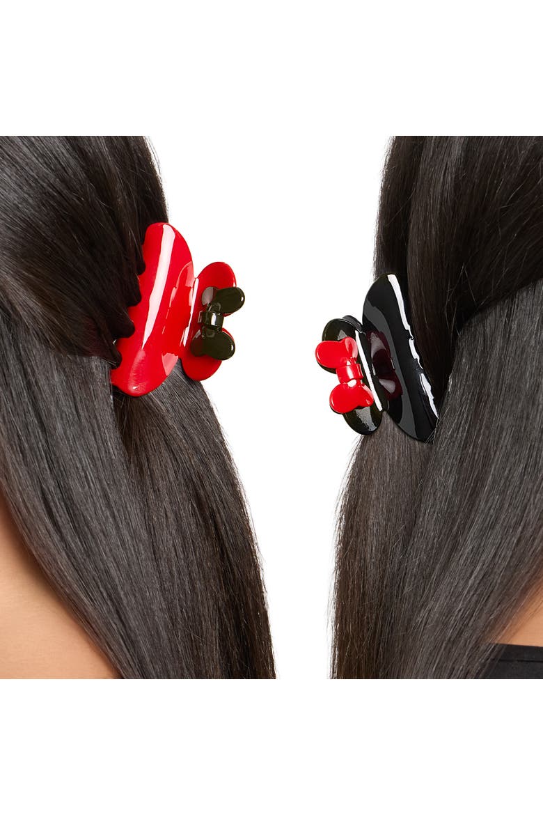 Minnie Mouse Claw Clip Medium 2-Piece Set Official License, Alternate, color, Red