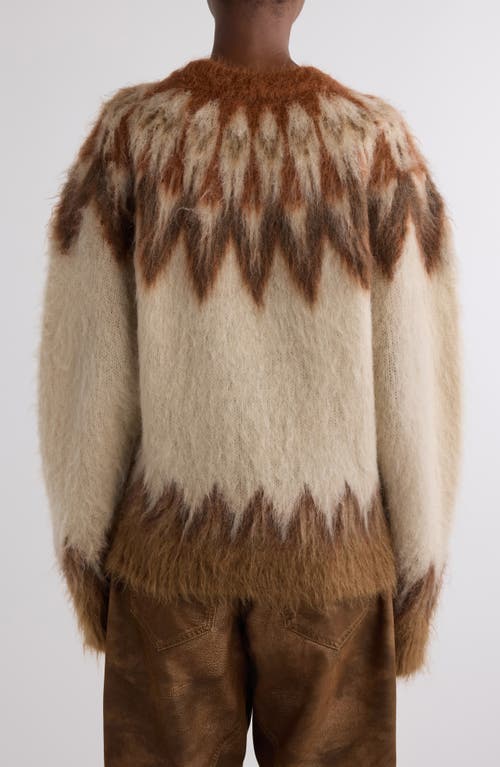 Isabel Marant Étoile Natania Wool & Mohair Blend Fair Isle Sweater In Brown