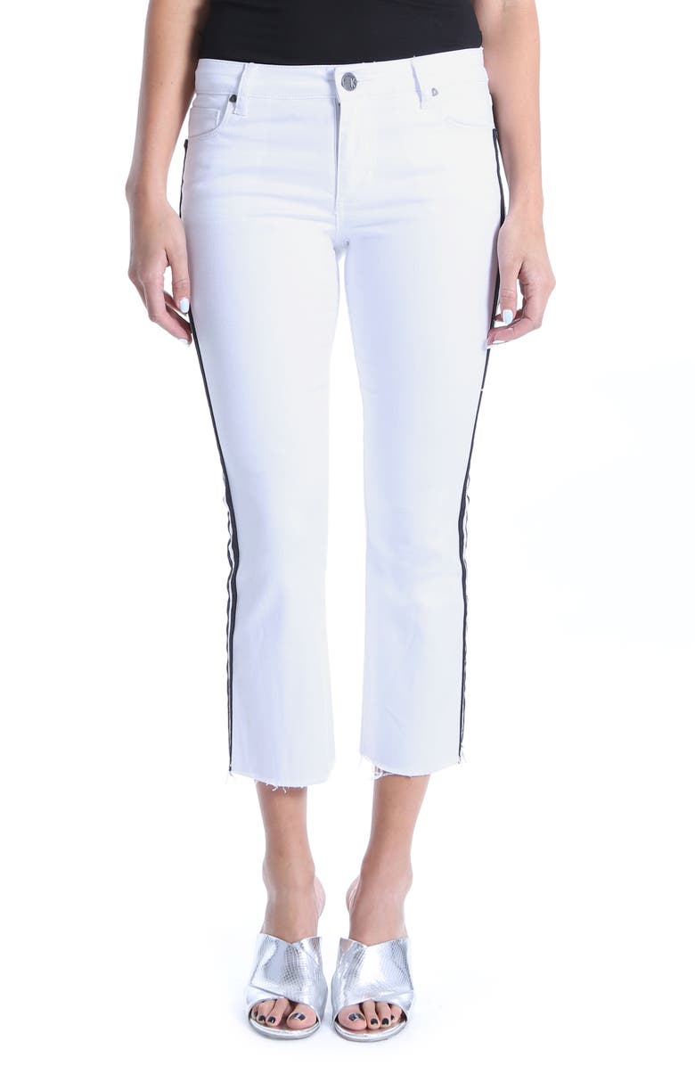 KUT from the Kloth High Waist Side Stripe Kick Flare Jeans, Main, color,