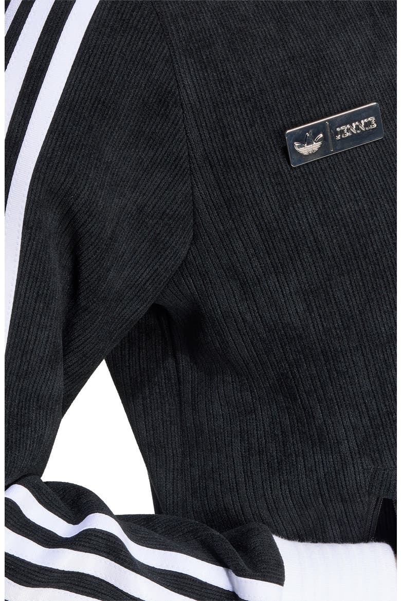 Corduroy Track Jacket, Alternate, color, BLACK