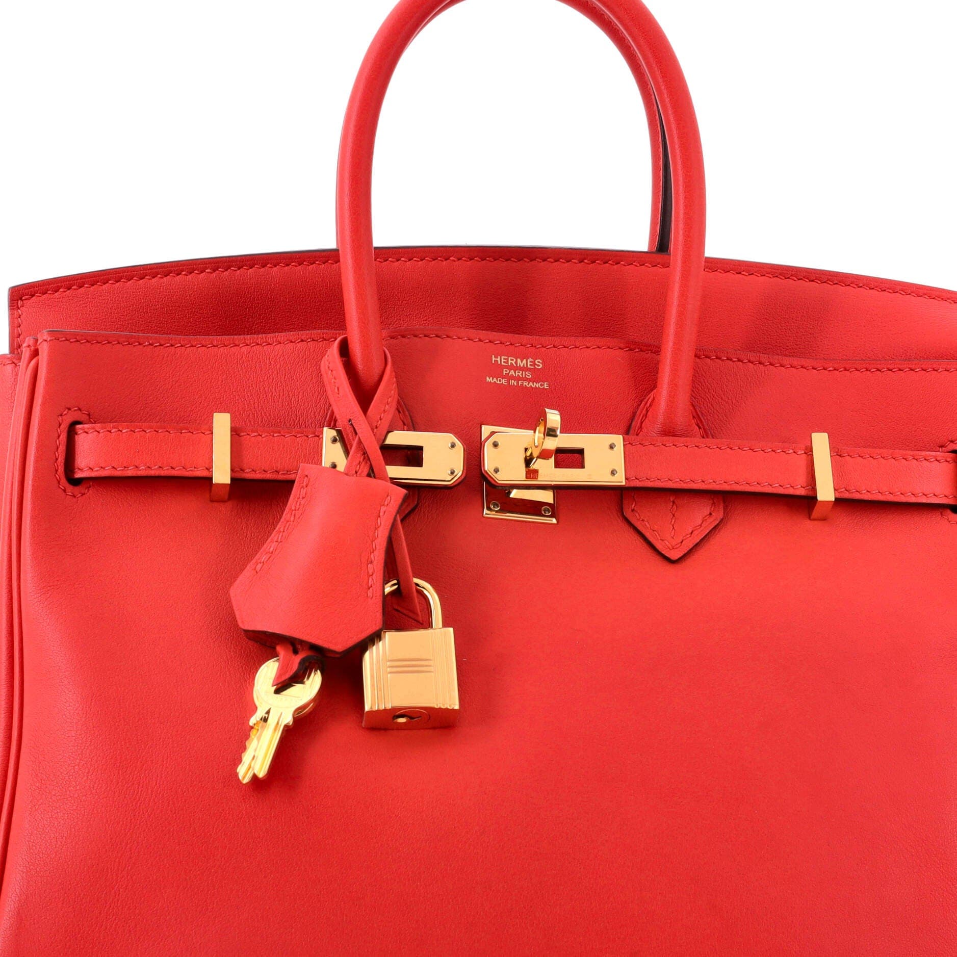 Birkin Handbag Red Swift with Gold Hardware 25, Alternate, color, Red