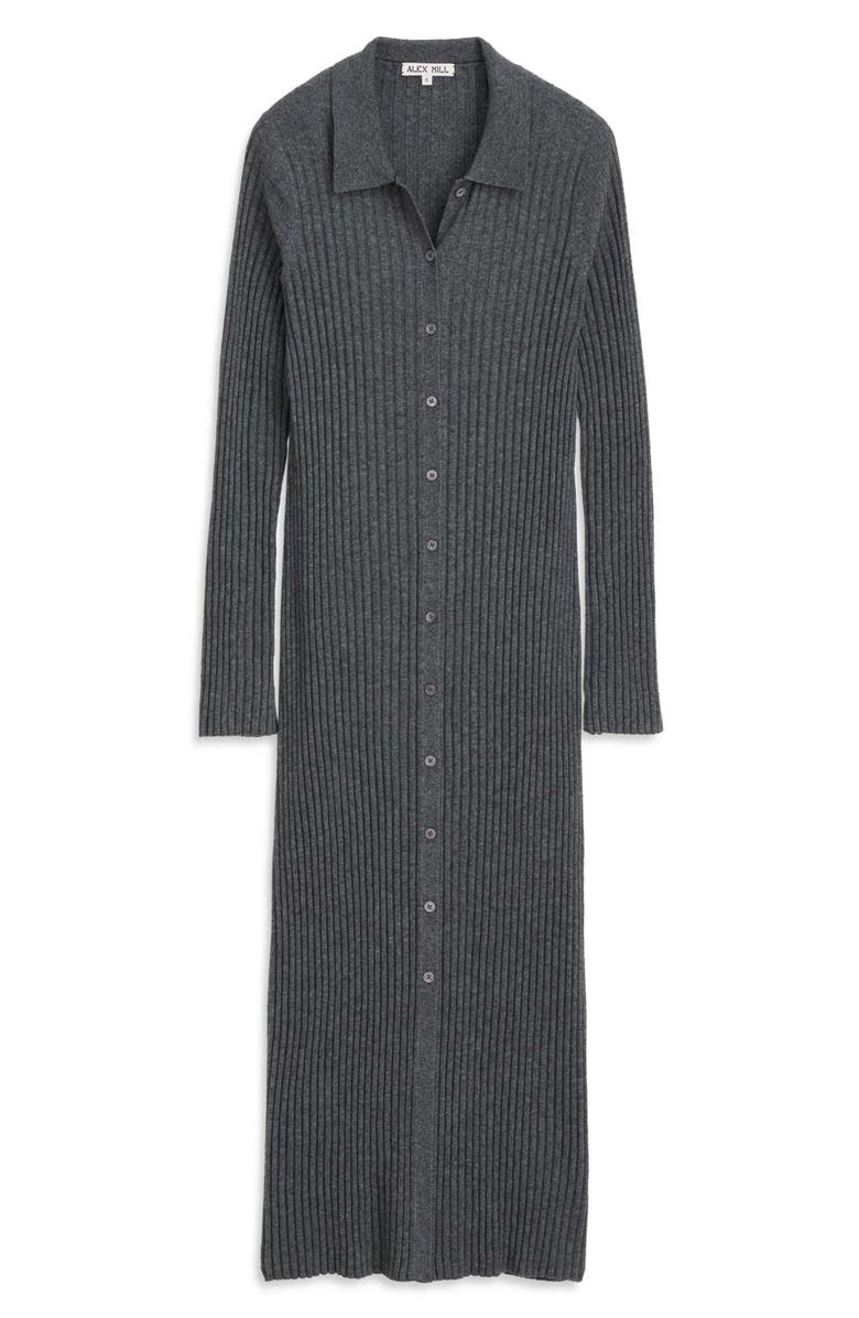 Alex Mill Alice Long Sleeve Knit Dress, Alternate, color, Medium Heather Grey
