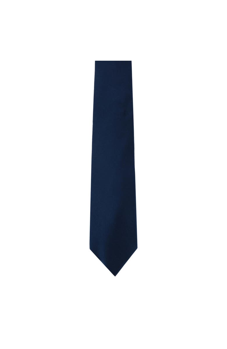 Trafalgar Sutton Solid Color Silk Necktie, Alternate, color, Navy