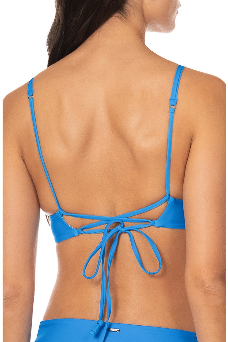 Blue Parade Reversible Triangle Bikini Top, Alternate, color, BLUE