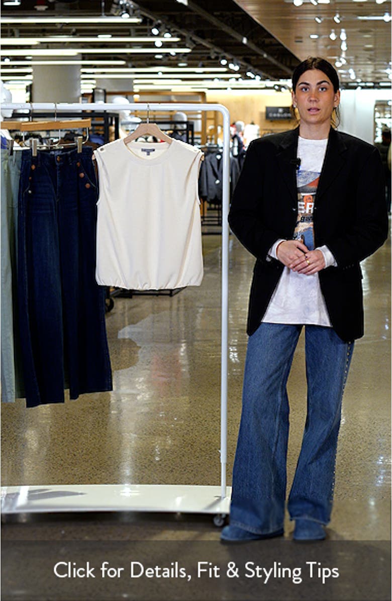 Pleat Shoulder Sleeveless Blouson Top, sales video thumbnail