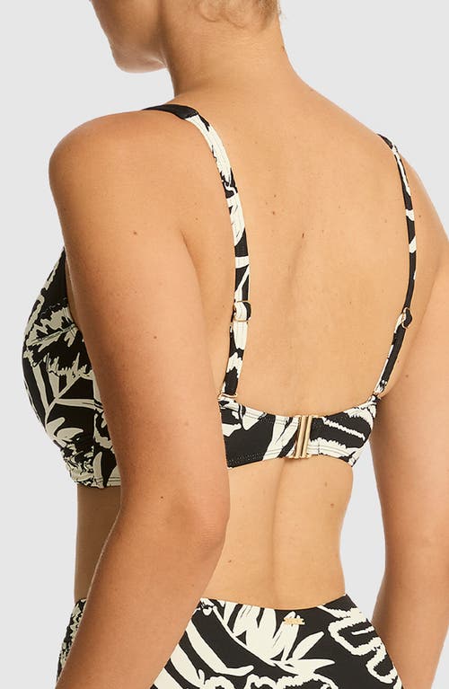 Sea Level Jungle Book Multifit Bikini Top In Black