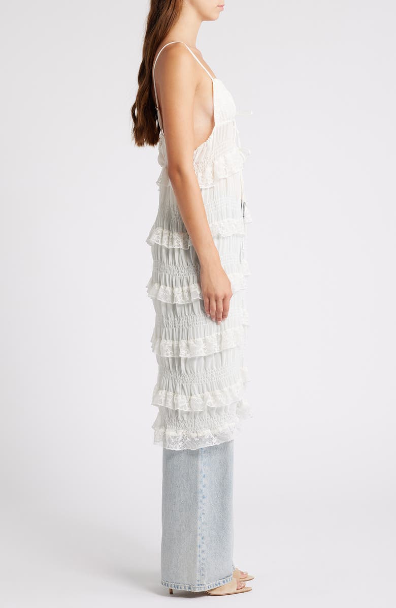 Mistress Rocks Tiered Ruffle Lace Dress, Alternate, color, 